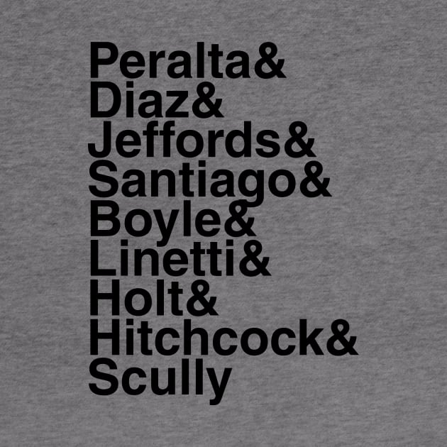 Brooklyn Nine-Nine Helvetica List by DennisMcCarson